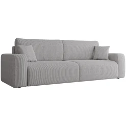 Garnero Arredamenti Divano letto matrimoniale 3 posti 248x90cm velluto a coste grigio Slurp Velluto Poso Grigio Hot