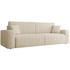 Garnero Arredamenti Divano letto matrimoniale 3 posti 248x90cm velluto a coste beige Slurp Velluto Poso Beige Clearance