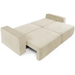 Garnero Arredamenti Divano letto matrimoniale 3 posti 248x90cm velluto a coste beige Slurp Velluto Poso Beige Clearance