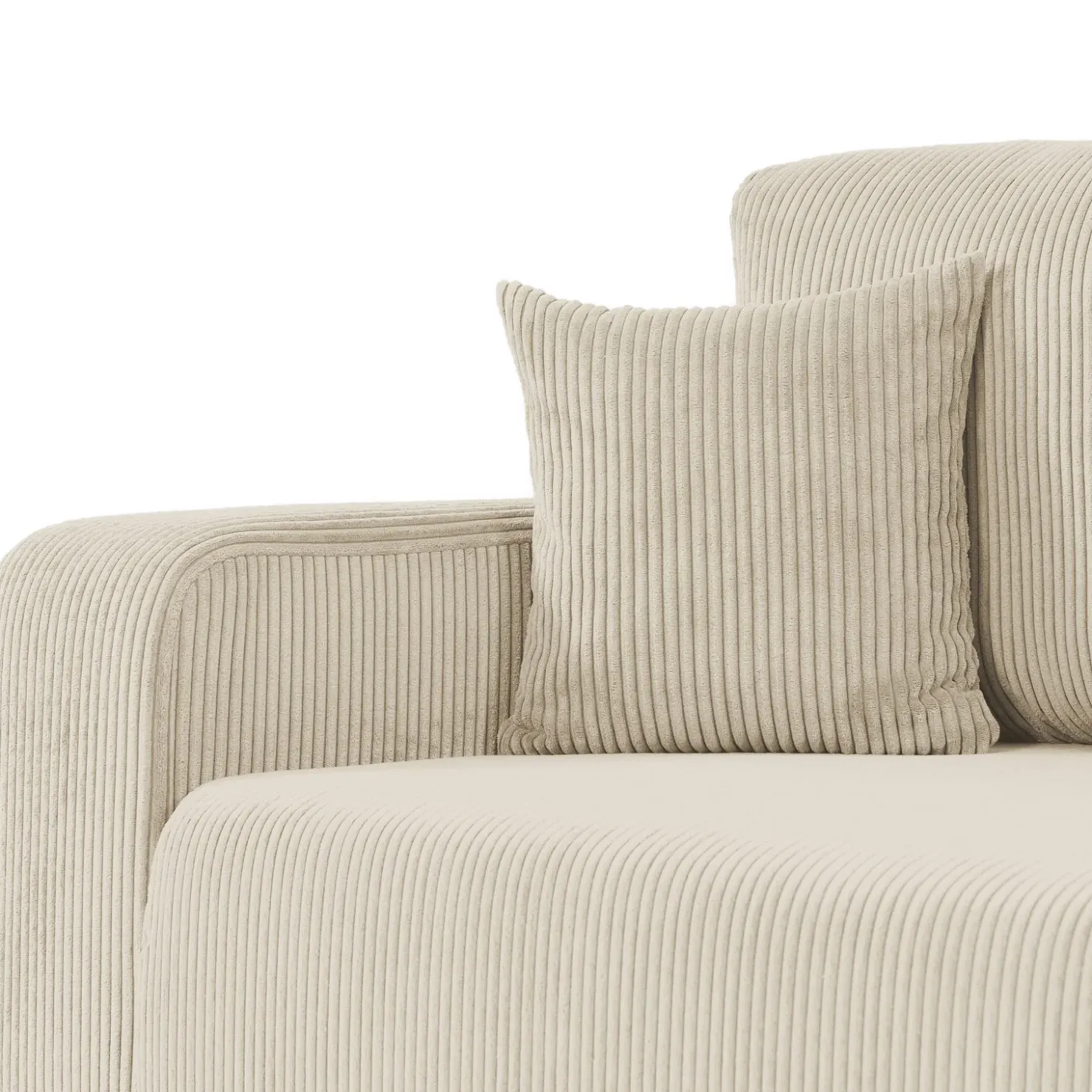 Garnero Arredamenti Divano letto matrimoniale 3 posti 248x90cm velluto a coste beige Slurp Velluto Poso Beige Clearance