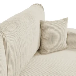 Garnero Arredamenti Divano letto matrimoniale 3 posti 248x90cm velluto a coste beige Slurp Velluto Poso Beige Clearance