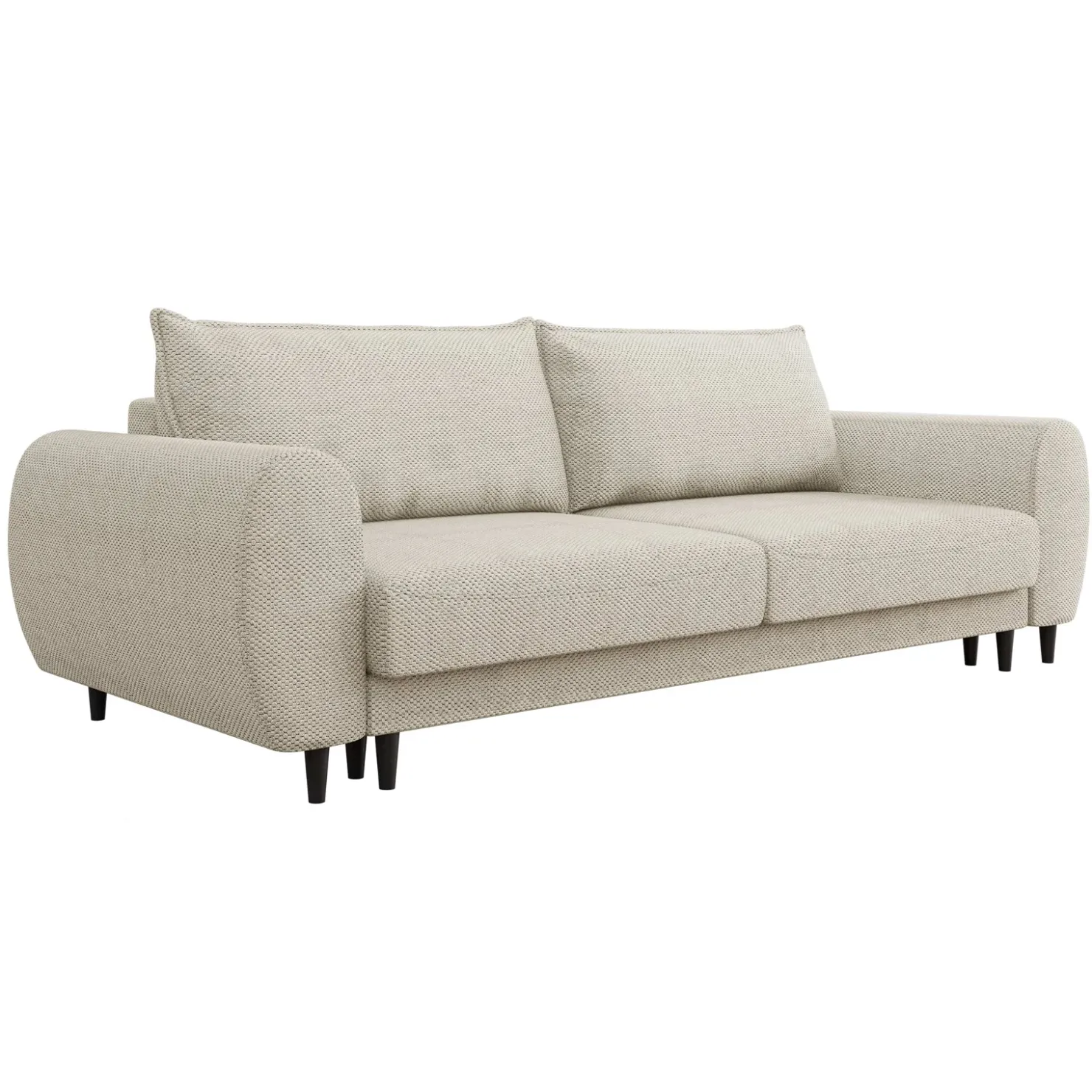 Garnero Arredamenti Divano letto matrimoniale 3 posti 251x95cm tessuto beige Pluffy Tessuto Peluche Onega Beige Sale