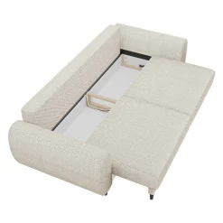 Garnero Arredamenti Divano letto matrimoniale 3 posti 251x95cm tessuto beige Pluffy Tessuto Peluche Onega Beige Sale