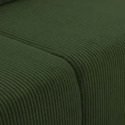 Garnero Arredamenti Divano letto matrimoniale 3 posti 248x90cm velluto a coste verde Slurp Velluto Poso Verde Sale