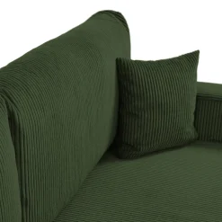 Garnero Arredamenti Divano letto matrimoniale 3 posti 248x90cm velluto a coste verde Slurp Velluto Poso Verde Sale