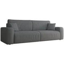 Garnero Arredamenti Divano letto matrimoniale 3 posti 248x90cm velluto a coste grigio antracite Slurp Velluto Poso Antracite