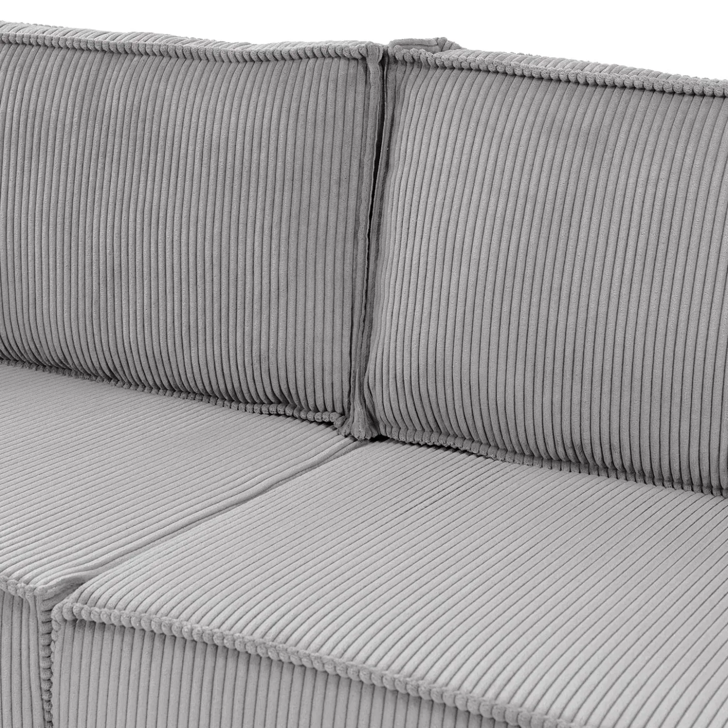 Garnero Arredamenti Divano letto matrimoniale 3 posti 245x90cm velluto a coste grigio Ploffy Velluto Poso Grigio Best