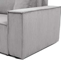 Garnero Arredamenti Divano letto matrimoniale 3 posti 245x90cm velluto a coste grigio Ploffy Velluto Poso Grigio Best