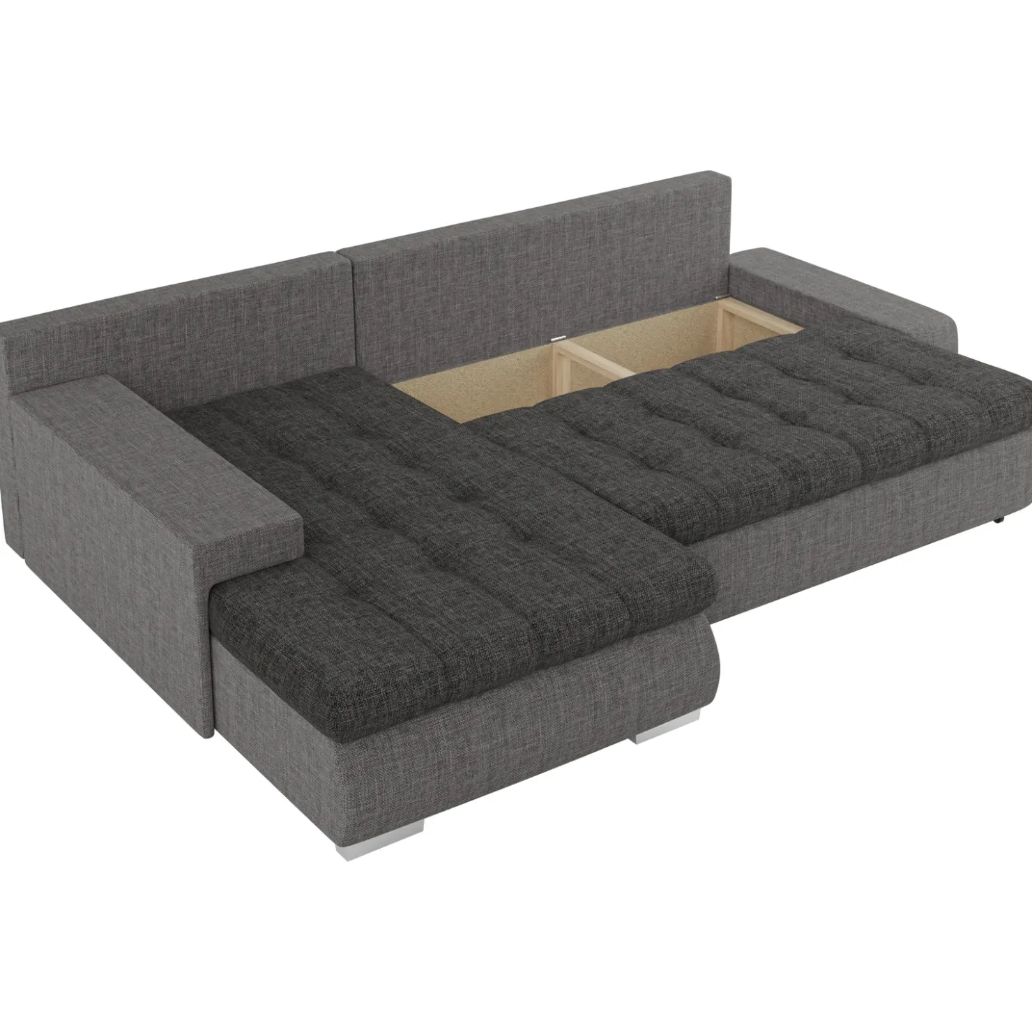 Garnero Arredamenti Divano letto matrimoniale 3 posti 265cm grigio chiaro e scuro Bette Sale