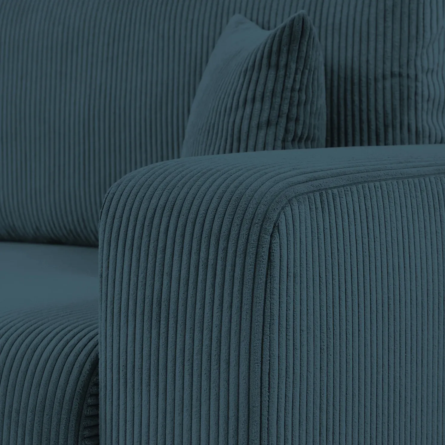 Garnero Arredamenti Divano letto matrimoniale 3 posti 248x90cm velluto a coste blu Slurp Velluto Poso Blu