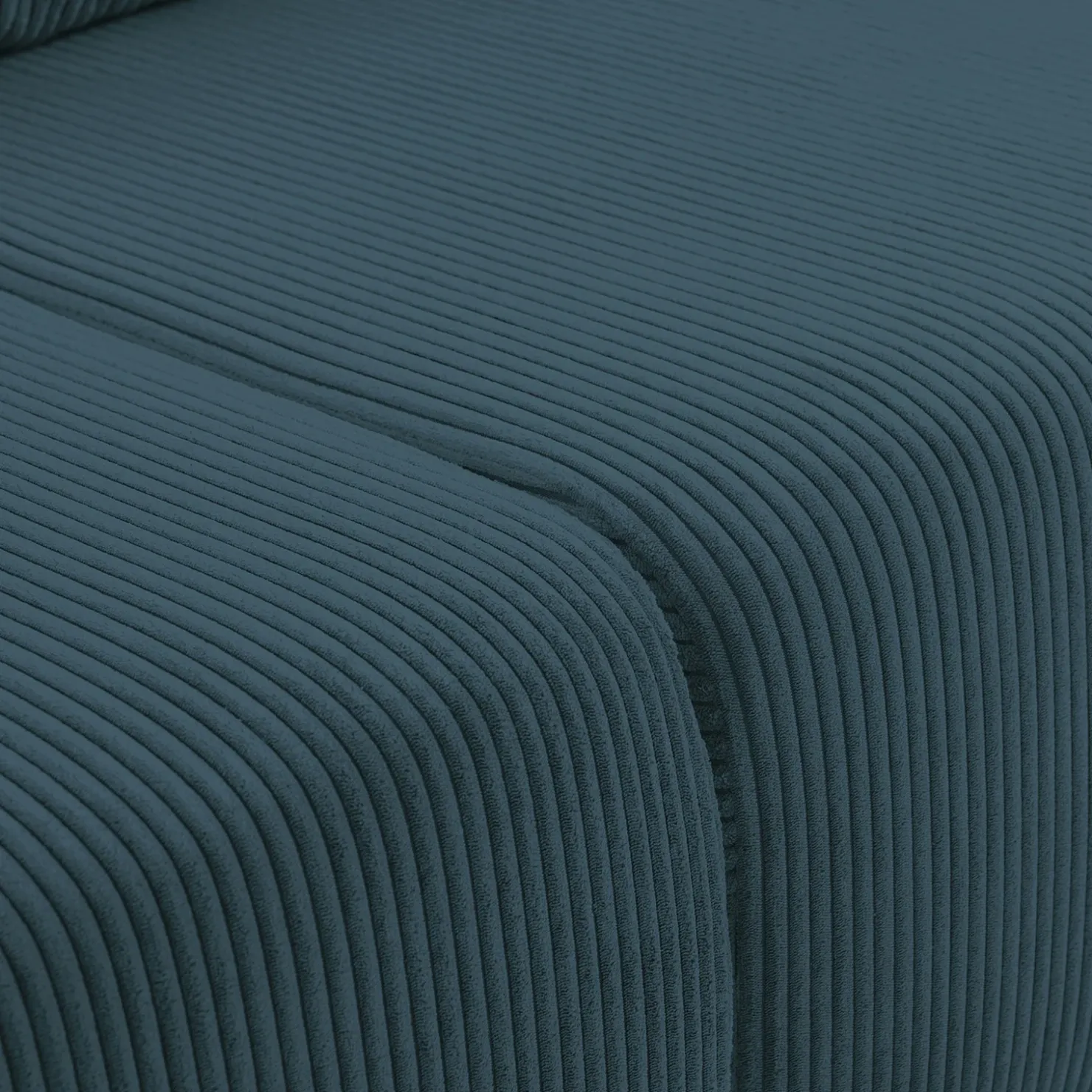 Garnero Arredamenti Divano letto matrimoniale 3 posti 248x90cm velluto a coste blu Slurp Velluto Poso Blu