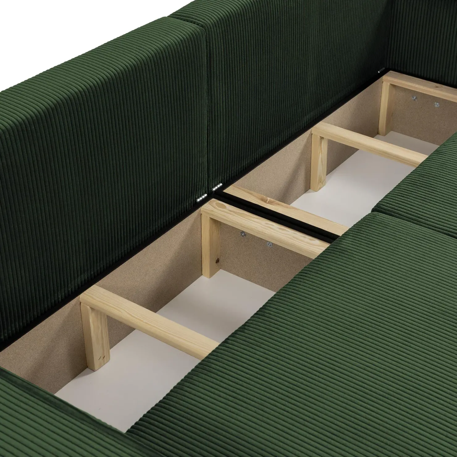 Garnero Arredamenti Divano letto matrimoniale 3 posti 245x90cm velluto a coste verde Ploffy Velluto Poso Verde Outlet