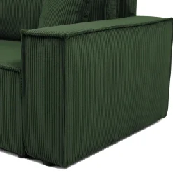 Garnero Arredamenti Divano letto matrimoniale 3 posti 245x90cm velluto a coste verde Ploffy Velluto Poso Verde Outlet