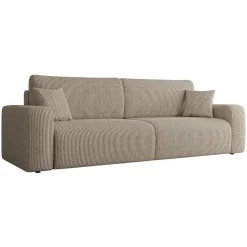 Garnero Arredamenti Divano letto matrimoniale 3 posti 248x90cm velluto a coste tortora Slurp Velluto Poso Tortora Best