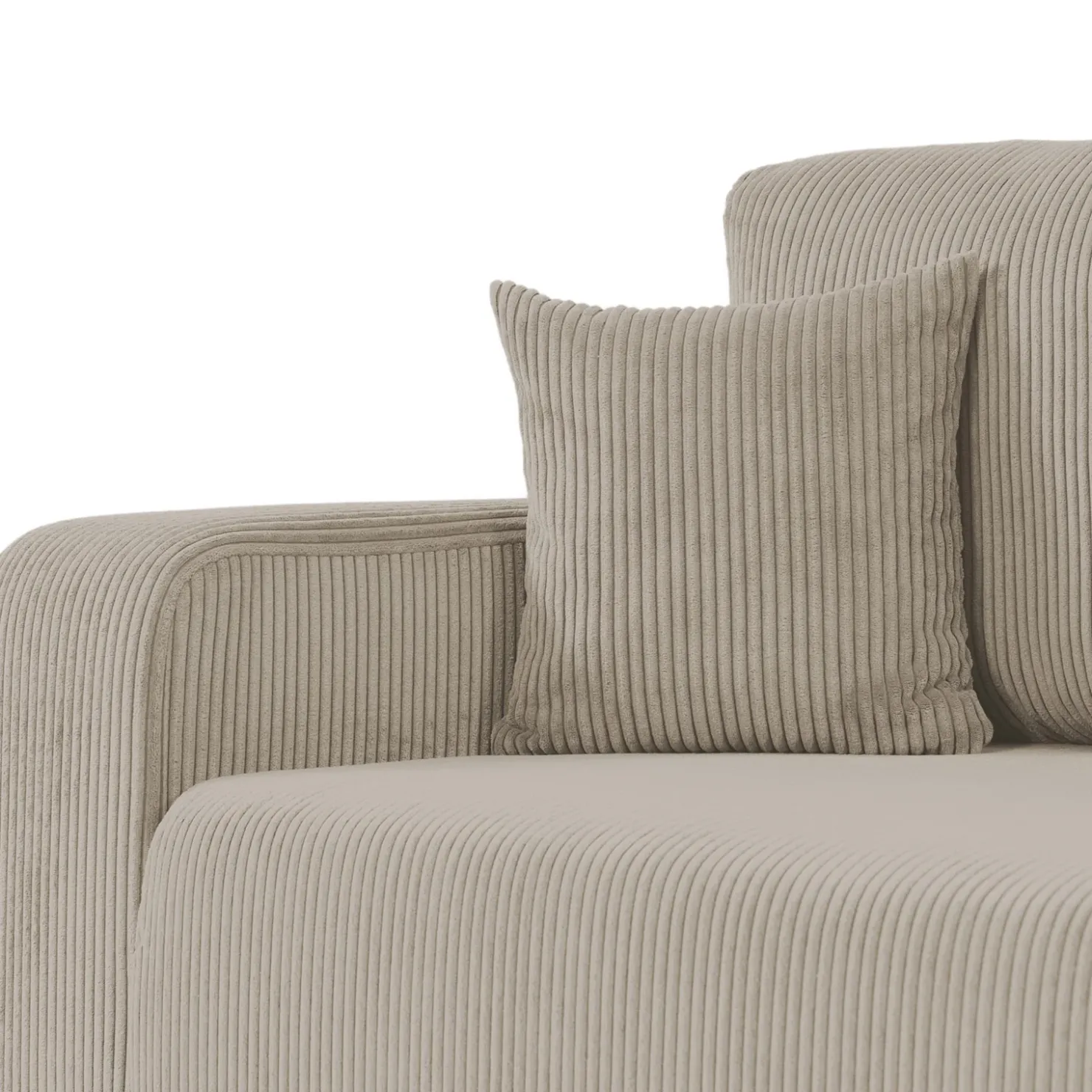 Garnero Arredamenti Divano letto matrimoniale 3 posti 248x90cm velluto a coste tortora Slurp Velluto Poso Tortora Best