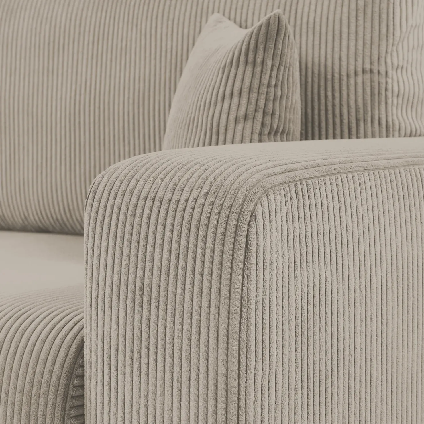 Garnero Arredamenti Divano letto matrimoniale 3 posti 248x90cm velluto a coste tortora Slurp Velluto Poso Tortora Best