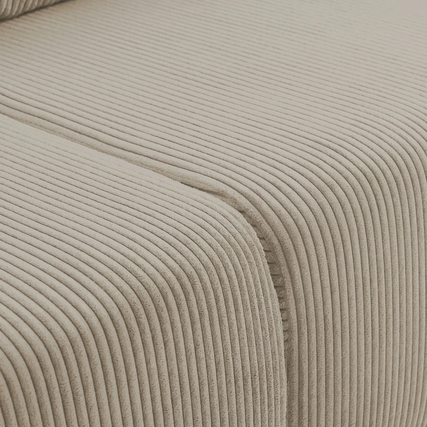 Garnero Arredamenti Divano letto matrimoniale 3 posti 248x90cm velluto a coste tortora Slurp Velluto Poso Tortora Best