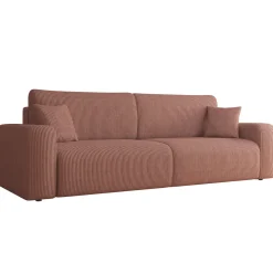 Garnero Arredamenti Divano letto matrimoniale 3 posti 248x90cm velluto a coste rosa Slurp Velluto Poso Rosa Online