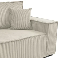 Garnero Arredamenti Divano letto matrimoniale 3 posti 245x90cm velluto a coste beige Ploffy Velluto Poso Beige Outlet