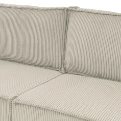 Garnero Arredamenti Divano letto matrimoniale 3 posti 245x90cm velluto a coste beige Ploffy Velluto Poso Beige Outlet