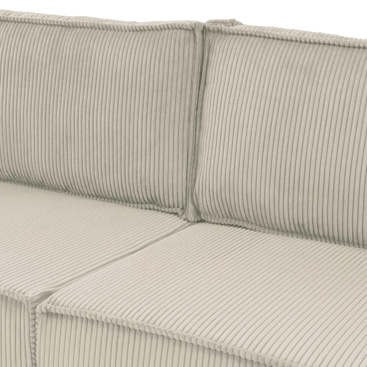 Garnero Arredamenti Divano letto matrimoniale 3 posti 245x90cm velluto a coste beige Ploffy Velluto Poso Beige Outlet