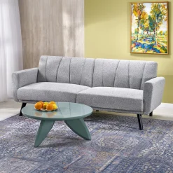 Garnero Arredamenti Divano letto reclinabile 3 posti 200x55cm grigio nero Aron Hot