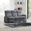 Garnero Arredamenti Divano reclinabile 3 posti in tessuto 180cm grigio Denar Best