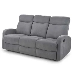 Garnero Arredamenti Divano reclinabile 3 posti in tessuto 180cm grigio Denar Best