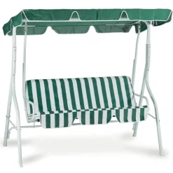 Garnero Arredamenti Dondolo da giardino 170x156cm bianco Giorgia Verde Outlet