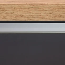 Garnero Arredamenti Isola cucina centrale 155x90cm 3 ante grigio antracite opaco con piano rovere Gourmet Antracite - Rovere Sale