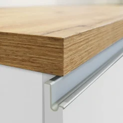 Garnero Arredamenti Isola cucina centrale 125x90cm bianco piano rovere Gourmet Bianco Lucido - Rovere Outlet