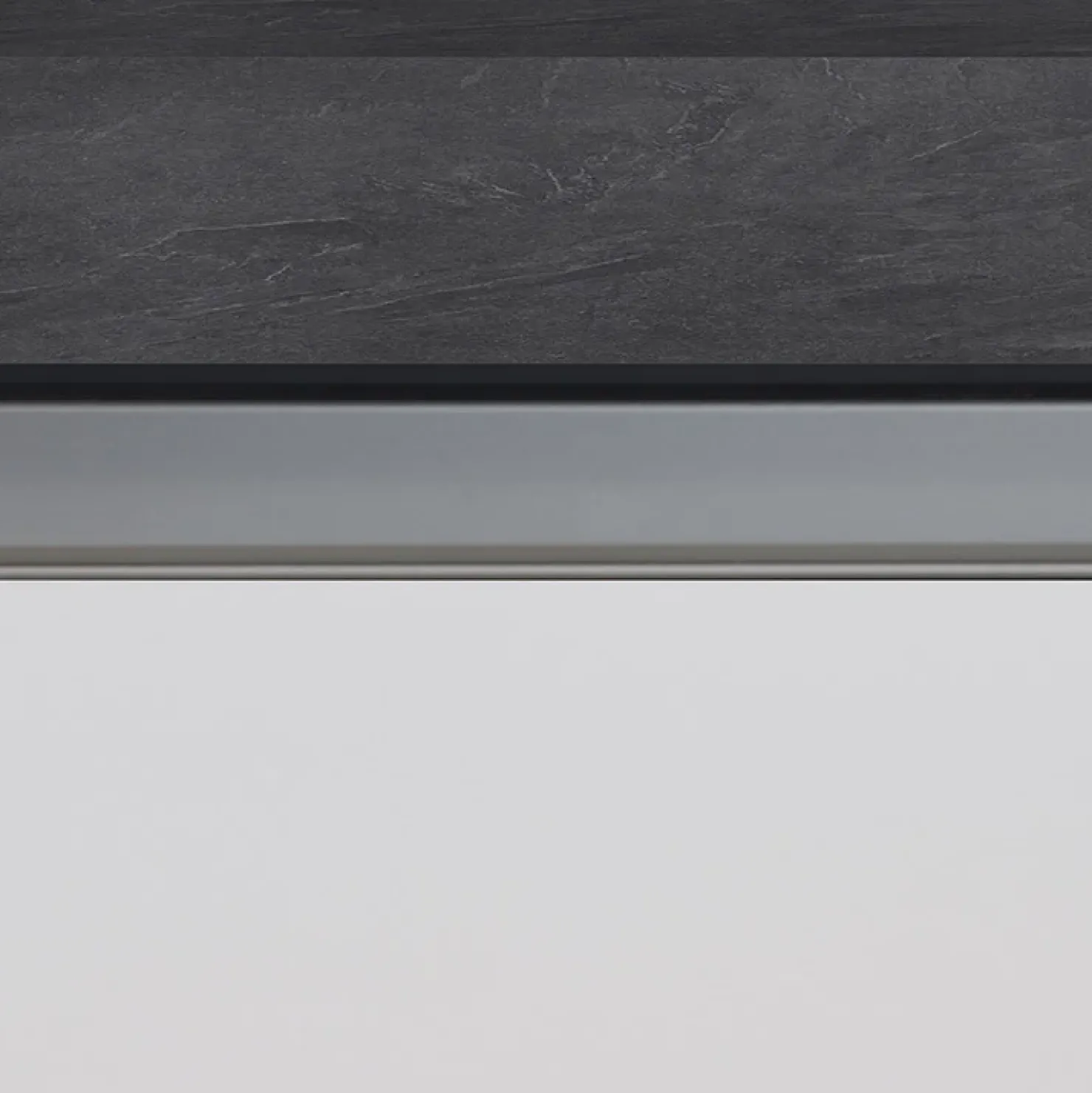 Garnero Arredamenti Isola cucina centrale 155x90cm 3 ante bianco laccato con piano grigio effetto pietra Gourmet Bianco Lucido - Grigio pietra Online