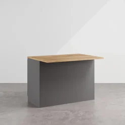 Garnero Arredamenti Isola cucina centrale 125x90cm antracite piano rovere Gourmet Antracite - Rovere Best