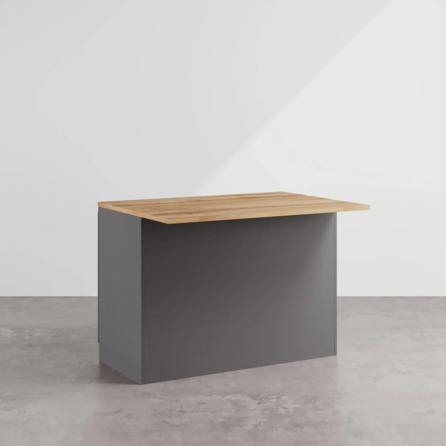 Garnero Arredamenti Isola cucina centrale 125x90cm antracite piano rovere Gourmet Antracite - Rovere Best