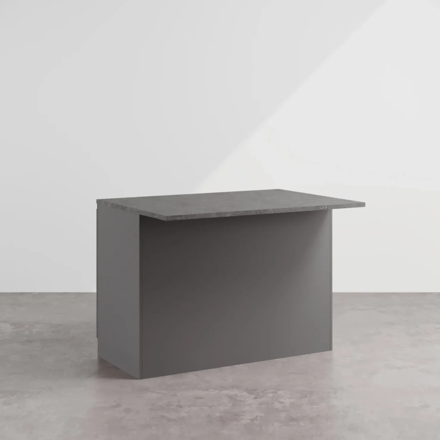 Garnero Arredamenti Isola cucina centrale 125x90cm antracite piano grigio pietra Gourmet Antracite - Grigio pietra Online