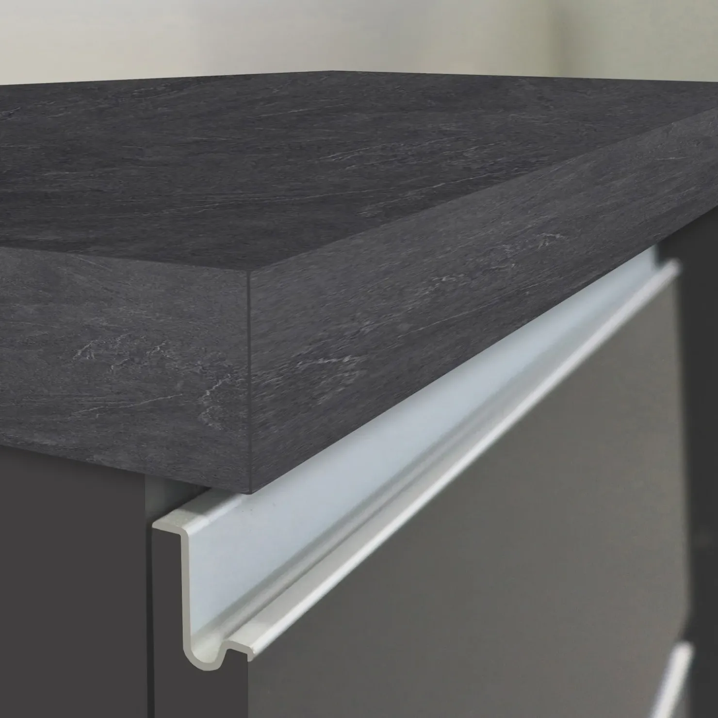 Garnero Arredamenti Isola cucina centrale 125x90cm antracite piano grigio pietra Gourmet Antracite - Grigio pietra Online