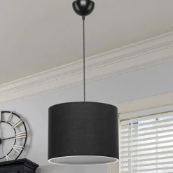 Garnero Arredamenti Lampadario 22x60cm da soffitto moderno nero Frabosa Hot