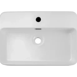 Garnero Arredamenti Lavabo bagno da appoggio 55x38cm ceramica Spigol Bianco Best