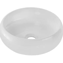 Garnero Arredamenti Lavabo bagno da appoggio 36x36cm ceramica Roll Bianco Outlet