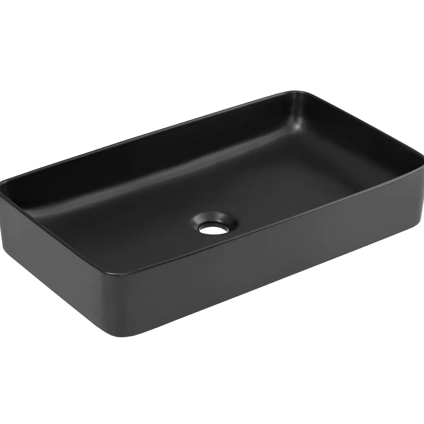 Garnero Arredamenti Lavabo bagno da appoggio 61x34cm ceramica Obscur Nero Clearance