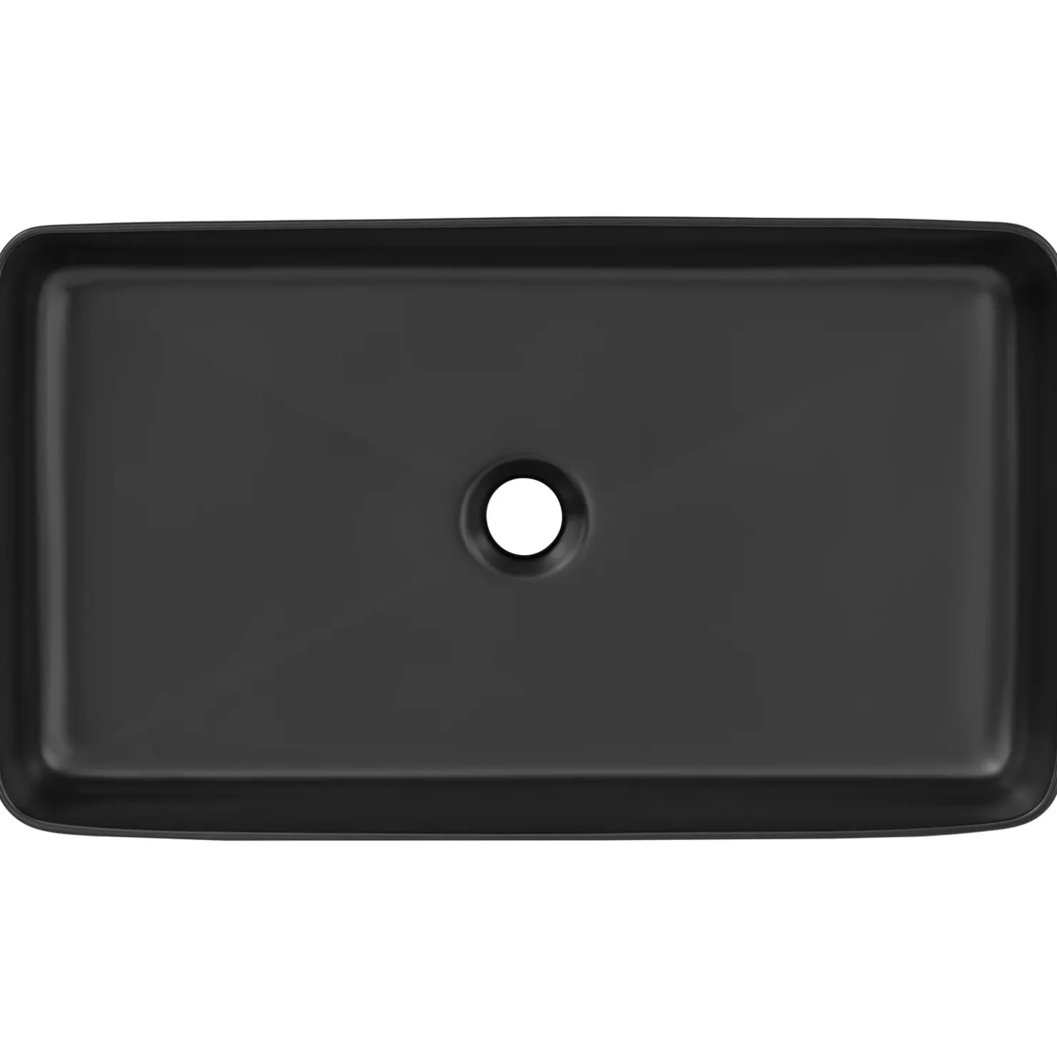 Garnero Arredamenti Lavabo bagno da appoggio 61x34cm ceramica Obscur Nero Clearance