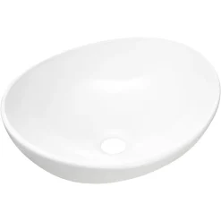 Garnero Arredamenti Lavabo bagno da appoggio 41x33cm ceramica bianco Shell Sale