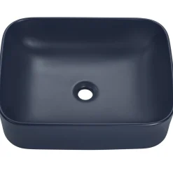 Garnero Arredamenti Lavabo bagno da appoggio 50x38cm ceramica blu Roundy Clearance