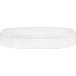 Garnero Arredamenti Lavabo bagno da appoggio 48x33cm ceramica cannettato Griffy Bianco Online