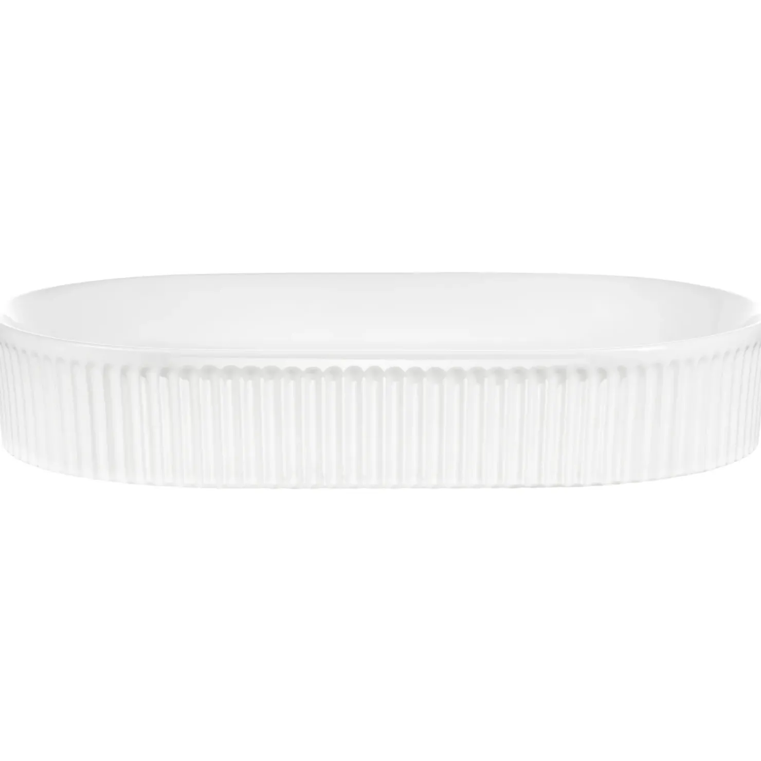 Garnero Arredamenti Lavabo bagno da appoggio 48x33cm ceramica cannettato Griffy Bianco Online