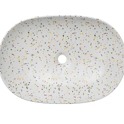 Garnero Arredamenti Lavabo bagno da appoggio 60x42cm ceramica bianco Pollok Online