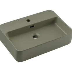 Garnero Arredamenti Lavabo bagno da appoggio 55x38cm ceramica Spigol Verde Clearance