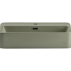 Garnero Arredamenti Lavabo bagno da appoggio 55x38cm ceramica Spigol Verde Clearance