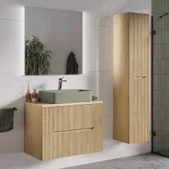 Garnero Arredamenti Lavabo bagno da appoggio 55x38cm ceramica Spigol Verde Clearance