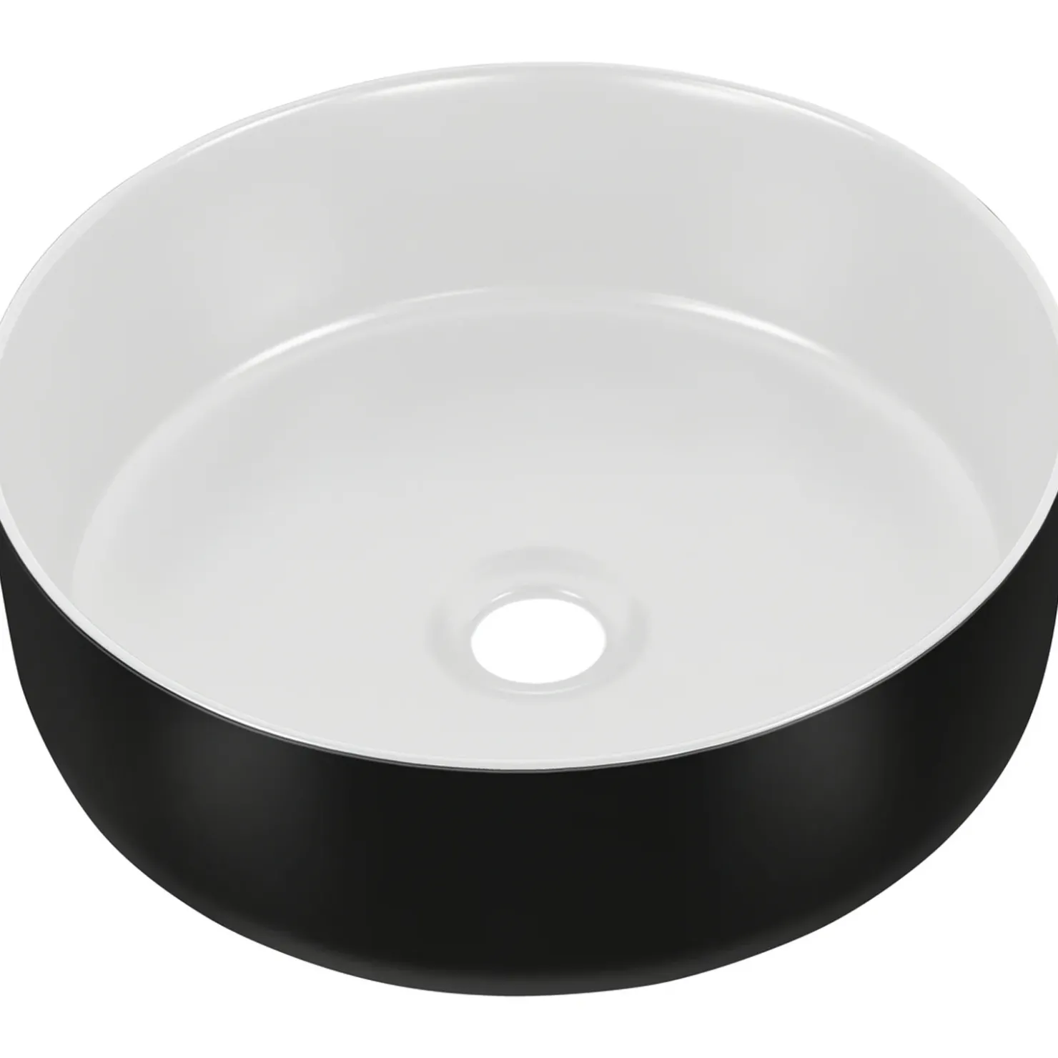 Garnero Arredamenti Lavabo bagno da appoggio 36x36cm ceramica nero Bolly Outlet